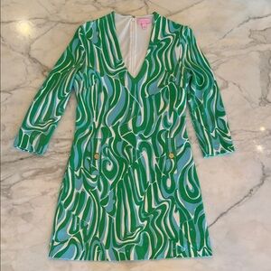 Lilly Pulitzer Green Patterned Women's Dress